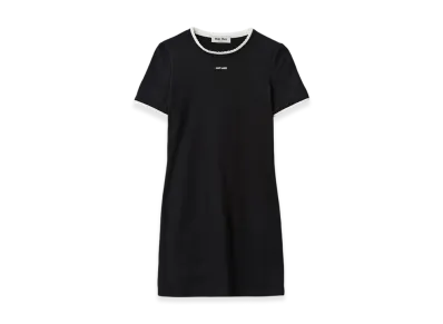 MIU MIU Women's Cotton Mini Dress "Black"