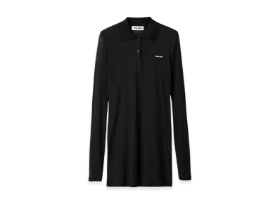 MIU MIU Women's Ribbed Jersey Mini-Dress "Black"