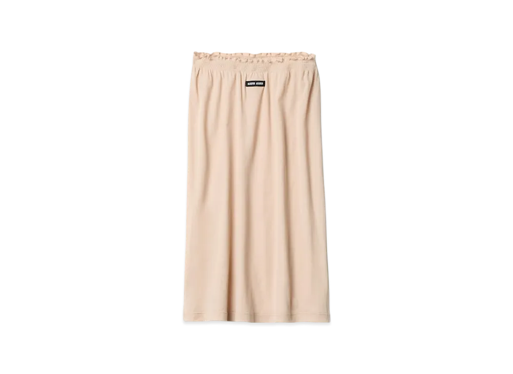 MIU MIU Women's Ribbed Jersey Skirt "Cameo"