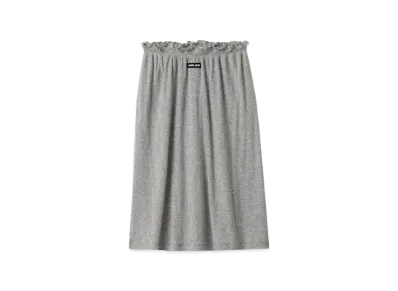 MIU MIU Women's Ribbed Jersey Skirt "Cameo"