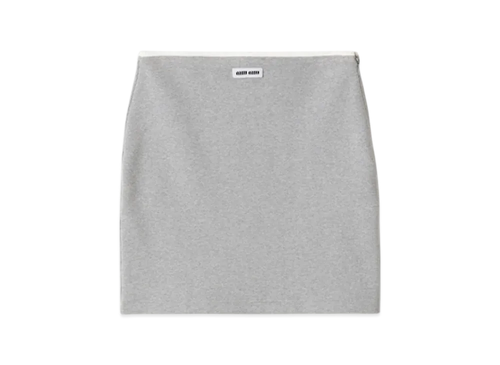 MIU MIU Women's Cotton Skirt "Grey"
