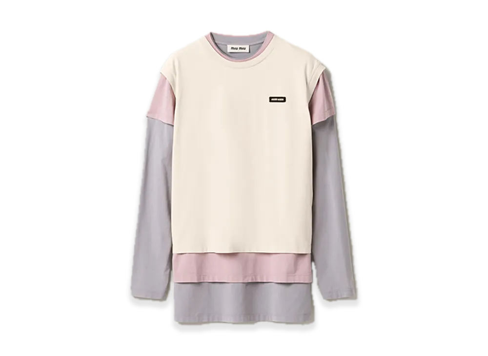 MIU MIU 3-Pack Jersey Tee "Opal/Light Grey/Sand"