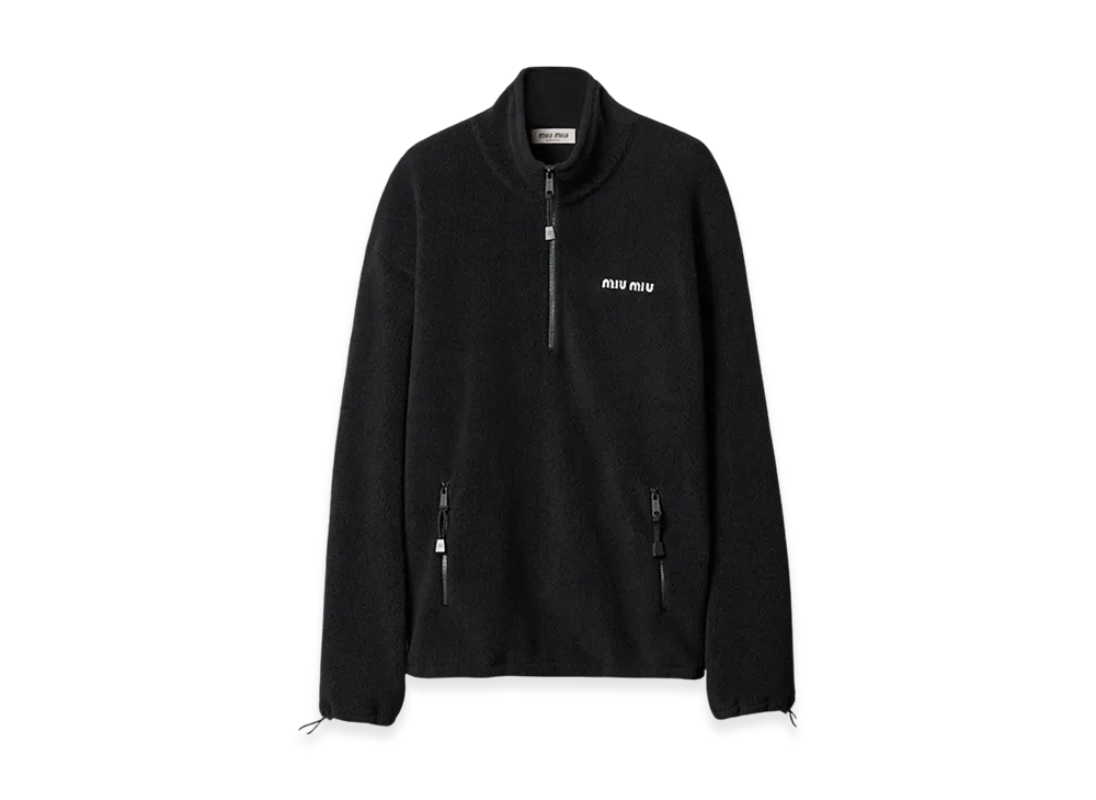 MIU MIU Women's Fleece Sweatshirt "Black"
