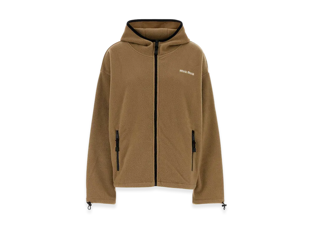 MIU MIU Women's Pile Oversize Sweatshirt "Camel"