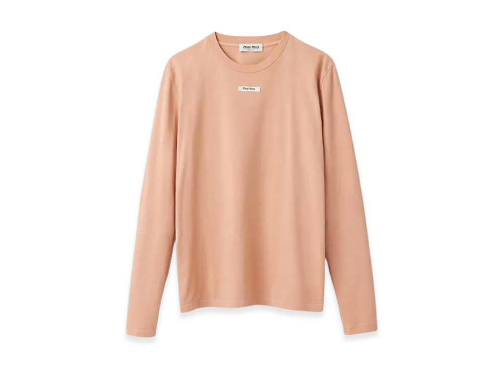 MIU MIU Women's Cotton T-Shirt "Powder Pink"