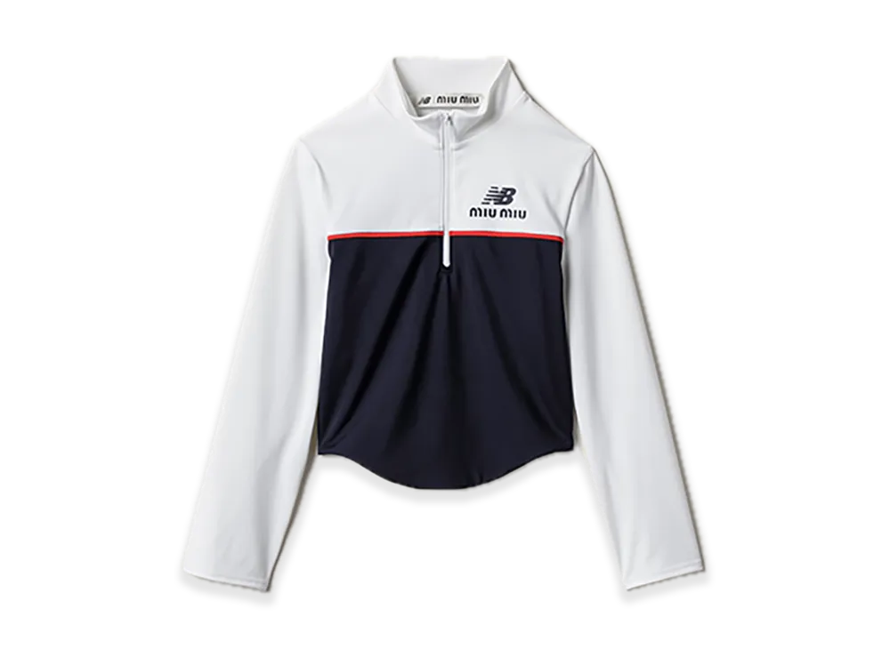MIU MIU x New Balance Stretch Technical Jersey Top "Baltic Blue/White/Red"