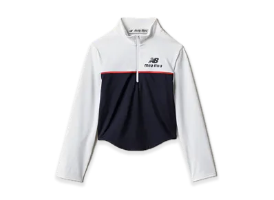 MIU MIU x New Balance Stretch Technical Jersey Top "Baltic Blue/White/Red"
