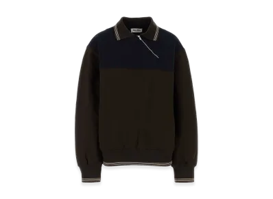 MIU MIU Women's Two-Tone Viscose Blend Oversize Sweatshirt "Brown"