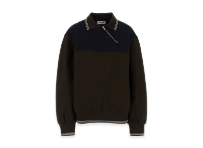 MIU MIU Women's Two-Tone Viscose Blend Oversize Sweatshirt "Brown"