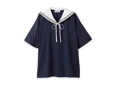 MIU MIU Women's Cotton T-Shirt "Navy"