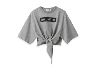 MIU MIU Women's Cotton T-Shirt "Grey"