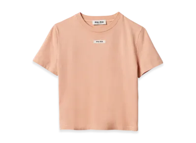 MIU MIU Women's Cotton T-Shirt "Powder Pink"