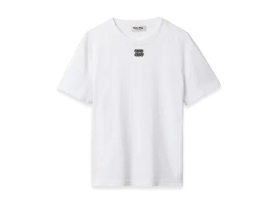 MIU MIU Women's Cotton Jersey T-Shirt "White"