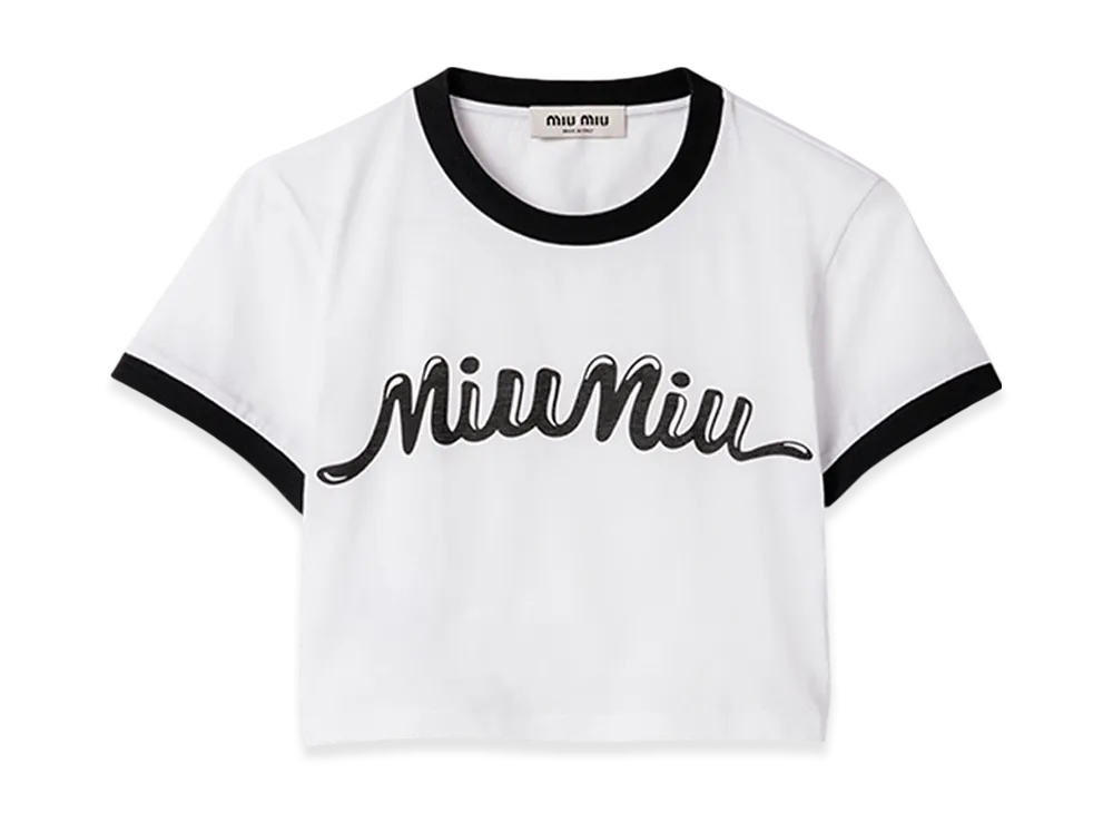 miumiuミュウミュウ JerseyT-shirtジャージーTシャツ