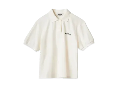 MIUMIU Cotton Pique Polo Shirt "White"