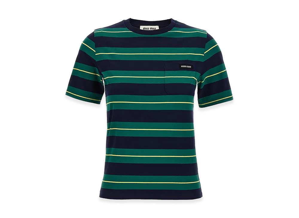 MIU MIU Women's Striped T-Shirt "Multicolor"