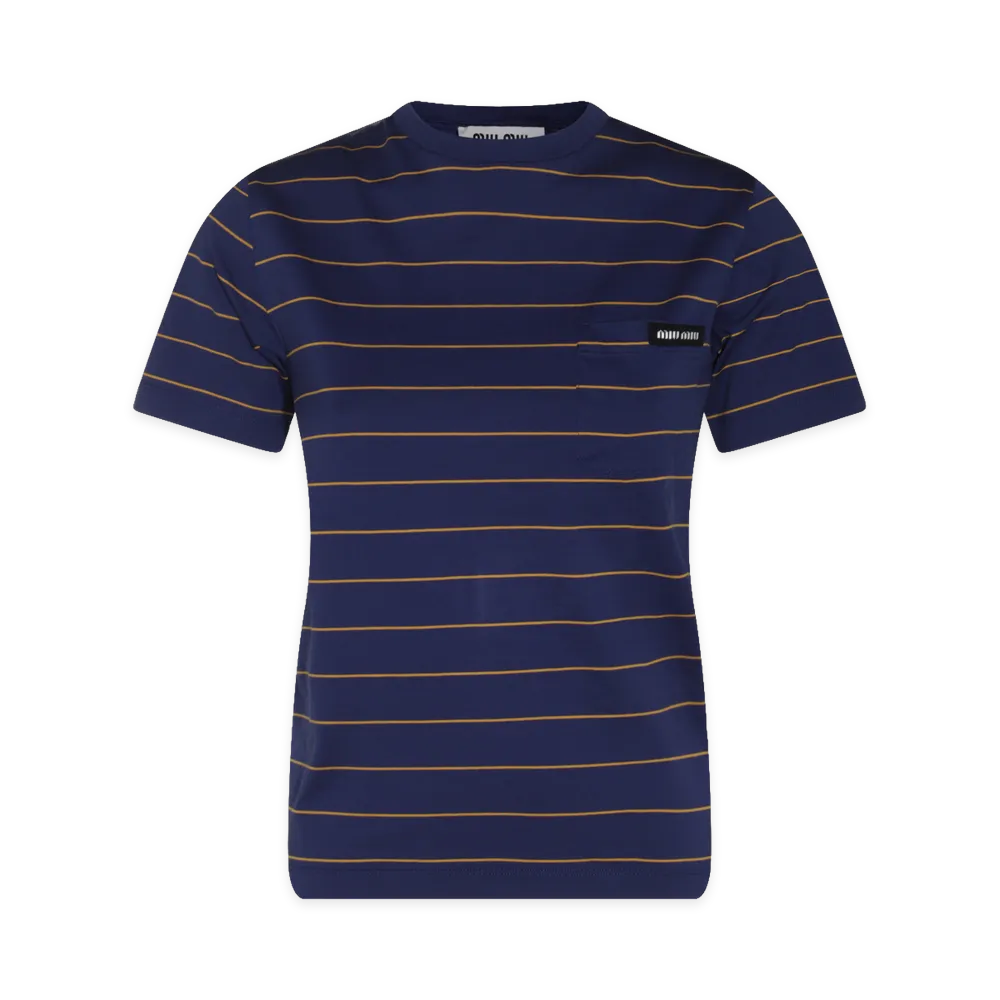 MIU MIU Women's T-Shirt "Inchiostro/Topazio"