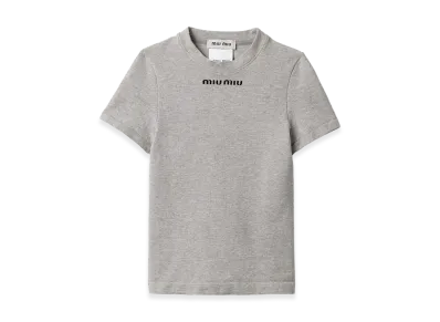 MIU MIU Women's Seemless T-Shirt "Grey"