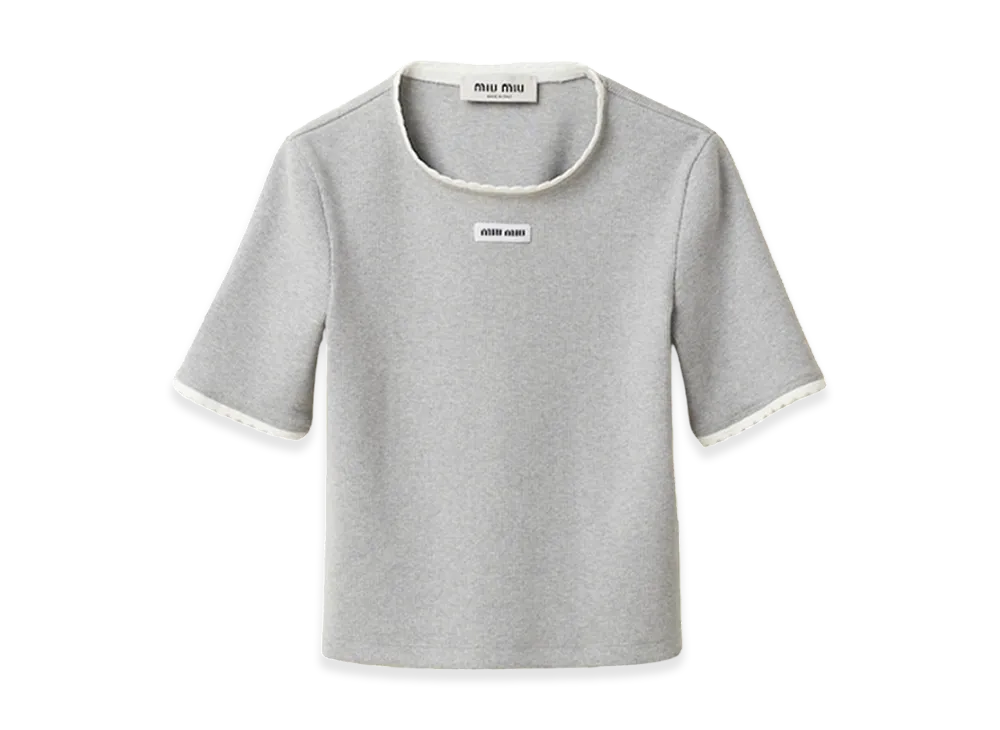 MIU MIU Women's Cotton Sweater "Grey"