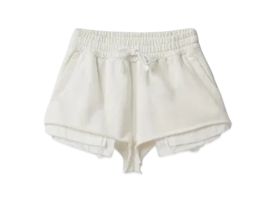 MIU MIU Women's Embroidered Cotton Shorts "White"