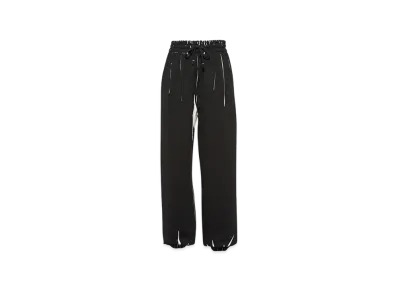 MIU MIU Women's Printed Cotton Fleece Joggers "Black"