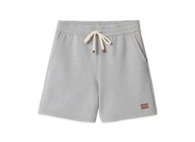 MIU MIU Women's Cotton Fleece Bermuda "Grey"