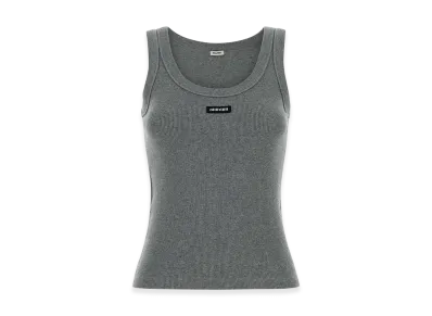 MIU MIU Women's Stretch Cotton Tank Top "Gray"