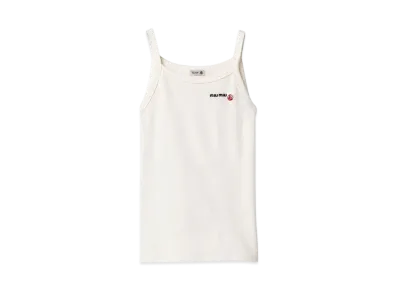 Petit Bateau x MIUMIU Women's Stretch Jersey Top "White"