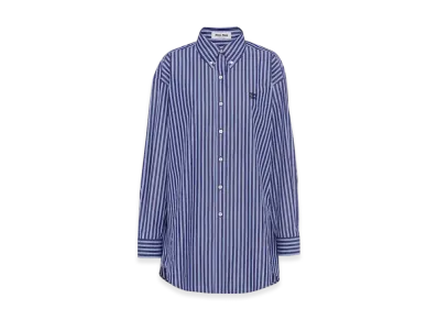 MIU MIU Women's Oversized Poplin Shirt "Blue"