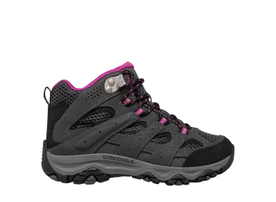 MERRELL Big Kids Moab 3 Mid Waterproof Boot "Granite/Berry"