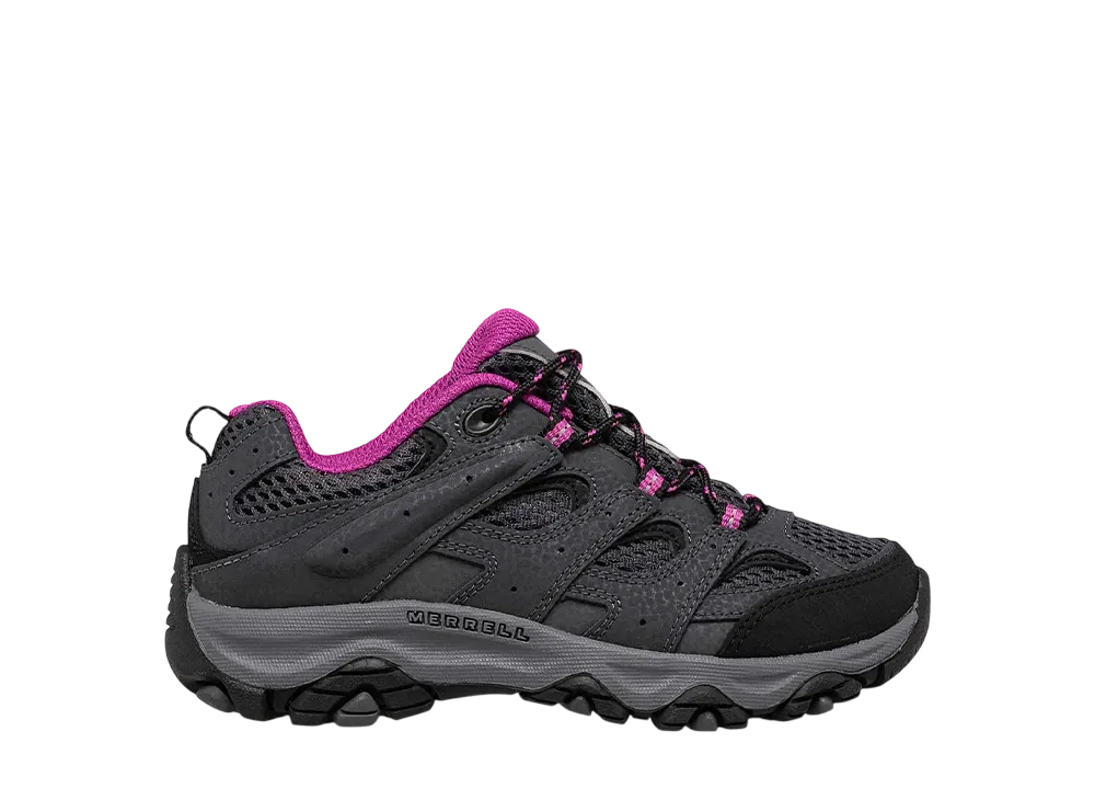 MERRELL Big Kids Moab 3 Low Lace Shoe "Granite/Berry"