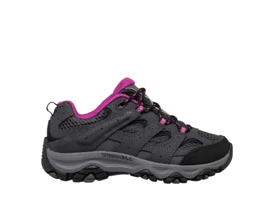 MERRELL Big Kids Moab 3 Low Lace Shoe "Granite/Berry"