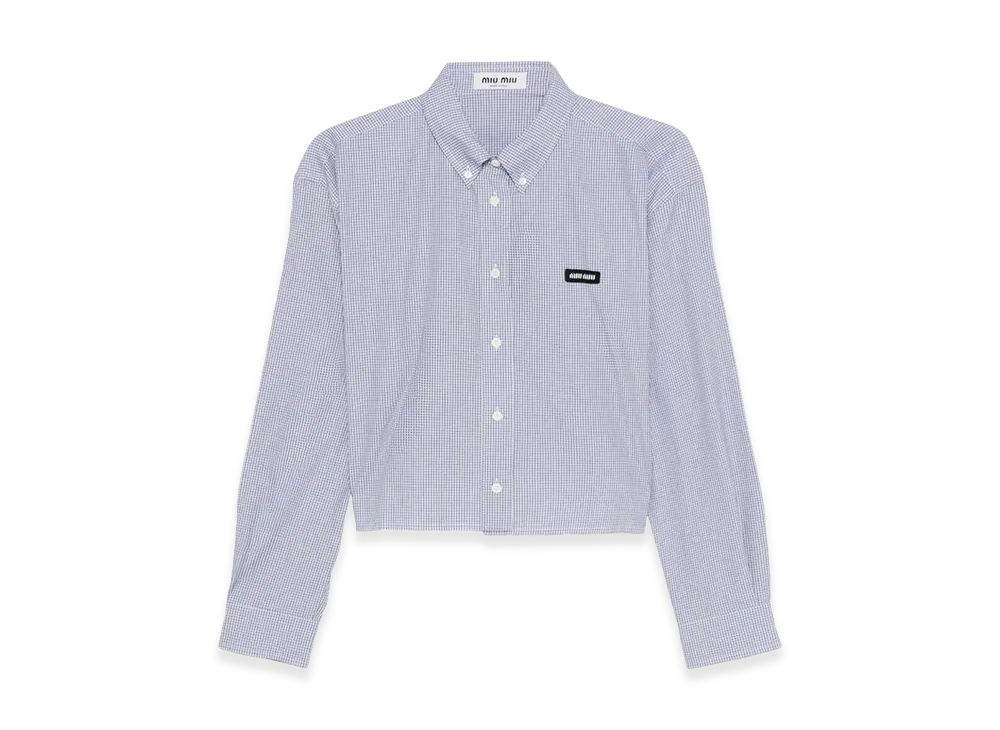 MIU MIU Women's Checkered Shirt "Blue"