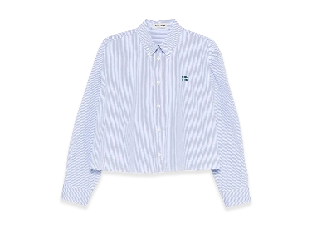 MIU MIU Women's Striped Shirt "Light Blue"