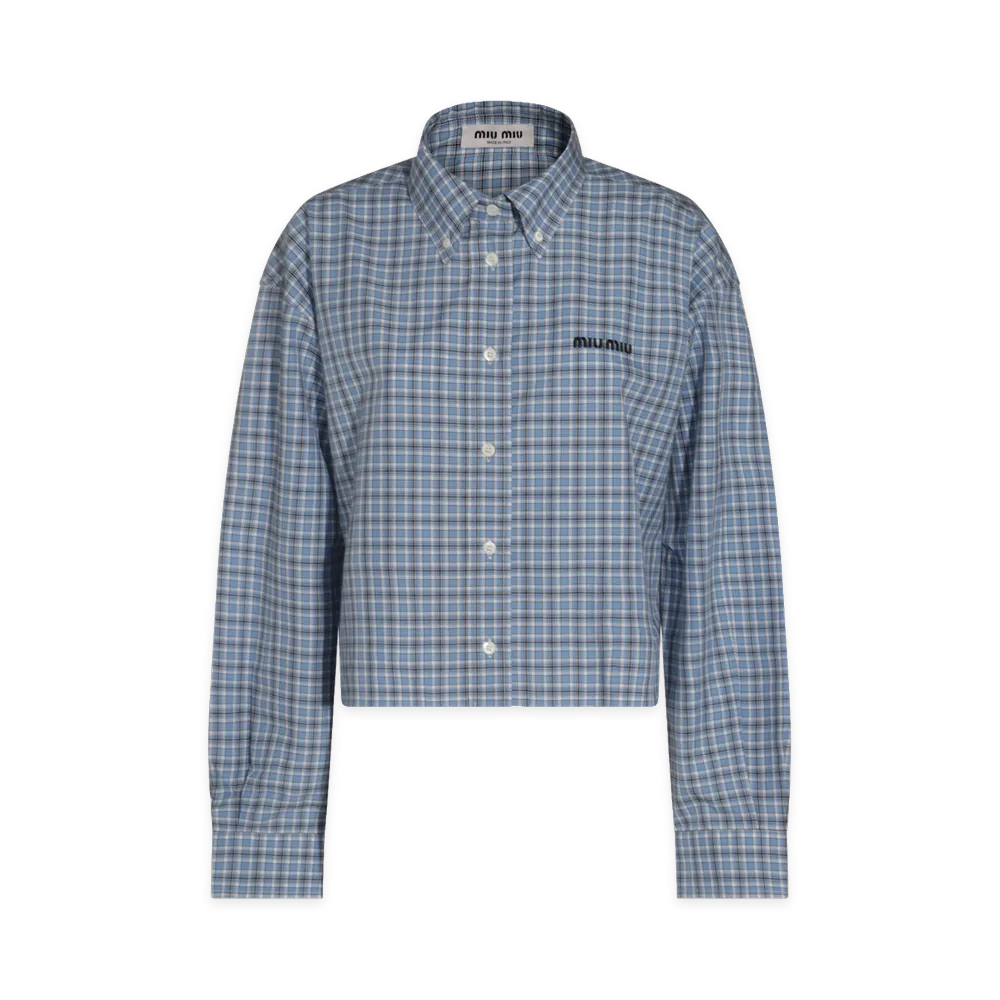 MIU MIU Women's Shirts "Celeste/Blue"
