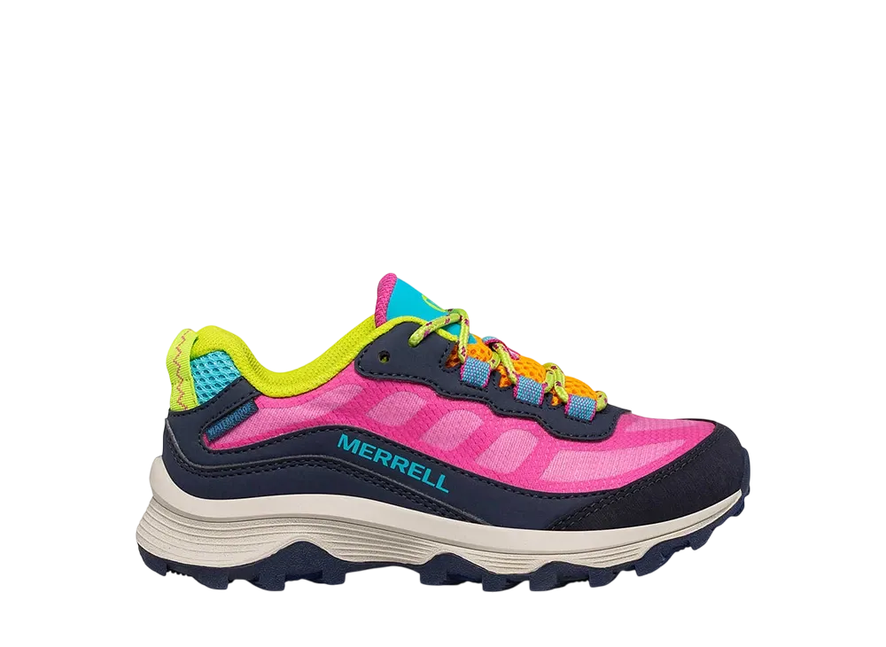 MERRELL Big Kids Moab Speed Low Waterproof "Navy/Multi"