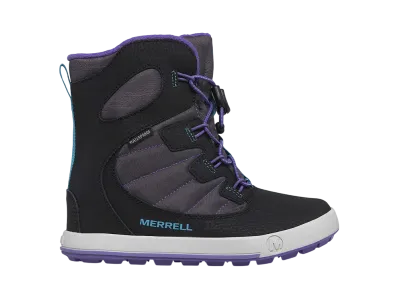 MERRELL Big Kids Snow Bank 4.0 Waterproof Boot "Black/Purple/Turquoise"