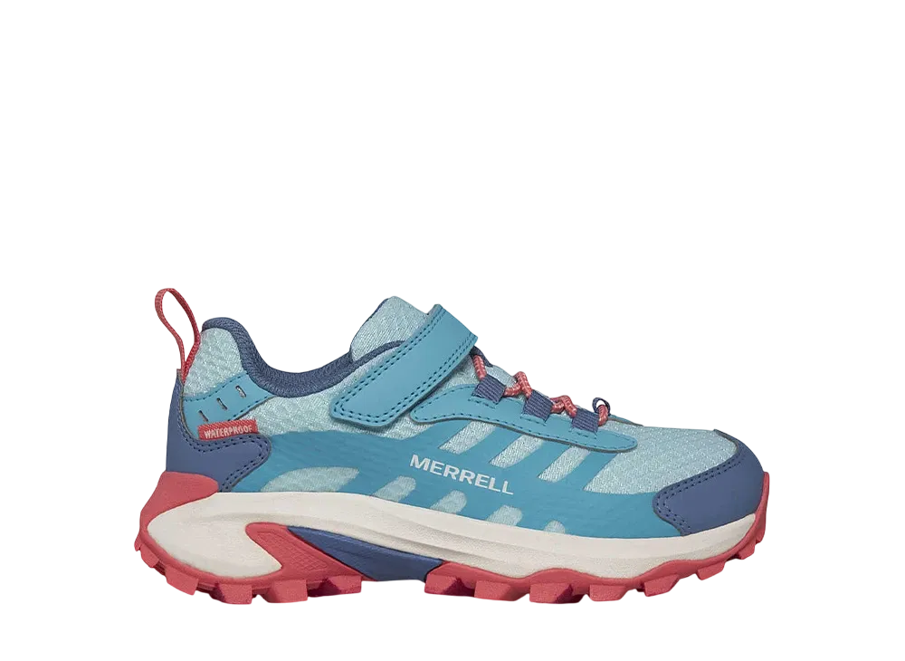 MERRELL Big Kids Moab Speed 2 Low A/C Waterproof "Turquoise/Coral"
