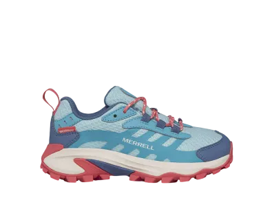 MERRELL Big Kids Moab Speed 2 Low Waterproof "Turquoise/Coral"