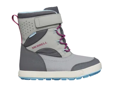 MERRELL Big Kids Snow Storm 3.0 Waterproof Boot "Grey/Turquoise"