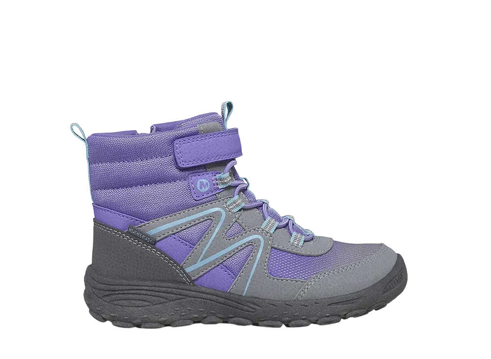 MERRELL Little Kids Polar Trekker Boot "Grey/Purple/Turquoise"