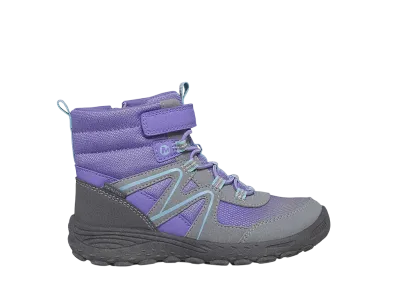 MERRELL Little Kids Polar Trekker Boot "Grey/Purple/Turquoise"