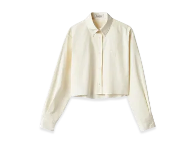 MIU MIU Women's Poplin Shirt "Ivory"