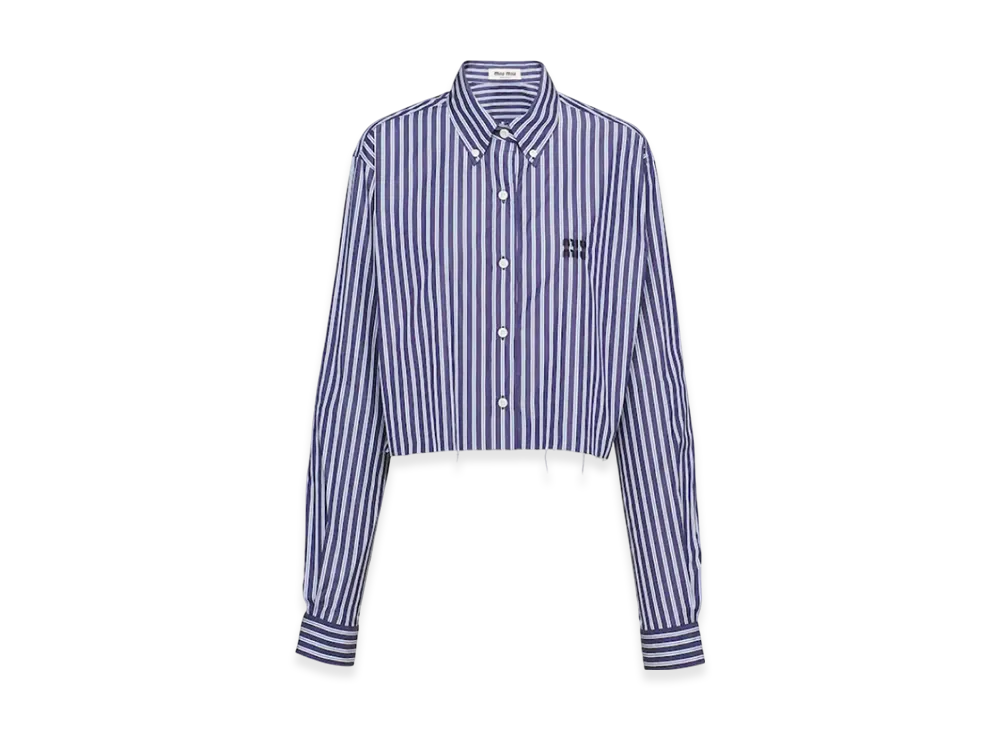MIU MIU Women's Poplin Shirt "Blue"