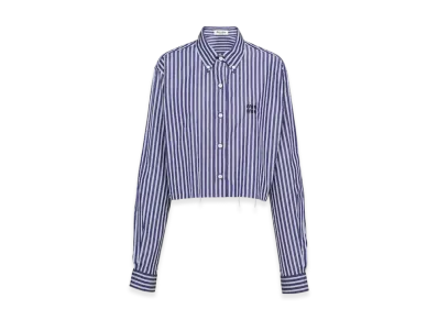 MIU MIU Women's Poplin Shirt "Blue"