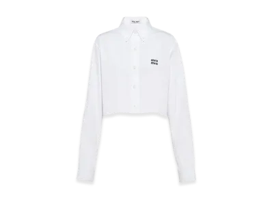 MIU MIU Women's Poplin Shirt "Light Blue"