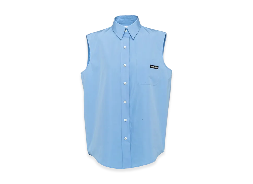 MIU MIU Women's Poplin Shirt "Sapphire Blue"