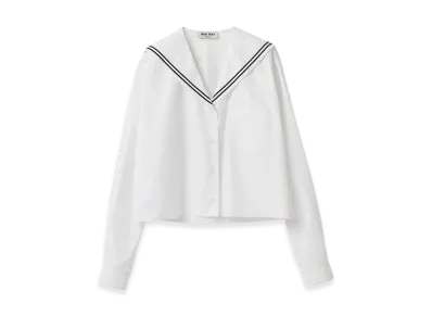 MIU MIU Women's Sailor Poplin Shirt "White"