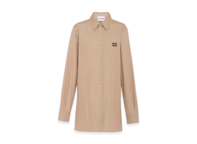 MIU MIU Women's Poplin Shirt "Clay Grey"