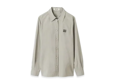 MIU MIU Women's Poplin Shirt "Cloudy Gray"